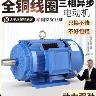 2.2 1.5 7.5KW电机380V三相 全铜三相异步电动机0.75 5.5 1.1