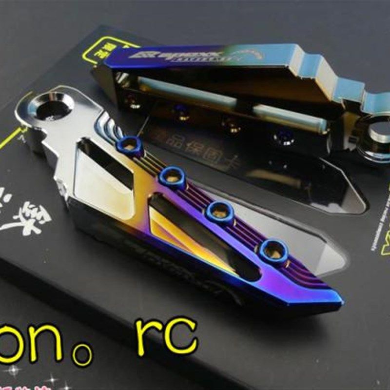 台湾APEXX 光阳KRV180 改装镀钛彩钛渐烧飞旋脚踏 后座踏板 踏脚