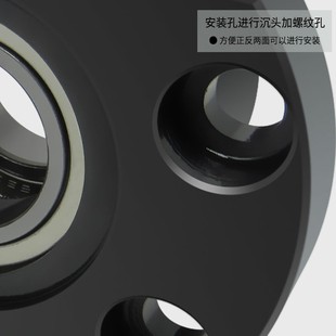 双轴承不带卡簧圆法兰组件带座轴承BGRAB BFR01固定轴承座 6205ZZ