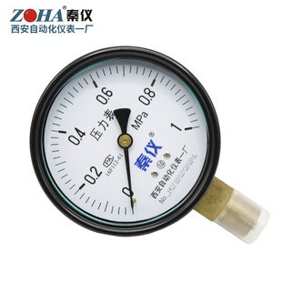 Y100弹簧管压力表1.0级真空表水压气压表1.6MPA安自动化仪表一厂