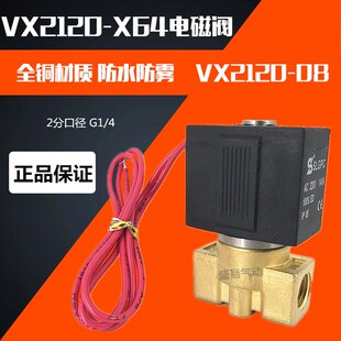 X64 DC24V VX2120 2分水阀气阀AC220V SLGPC SMC电磁阀VX2120
