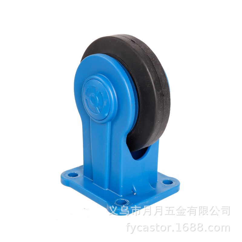 工业平板车脚轮橡胶家用静音轮4寸5寸万向轮手推车小推车车轮轱辘