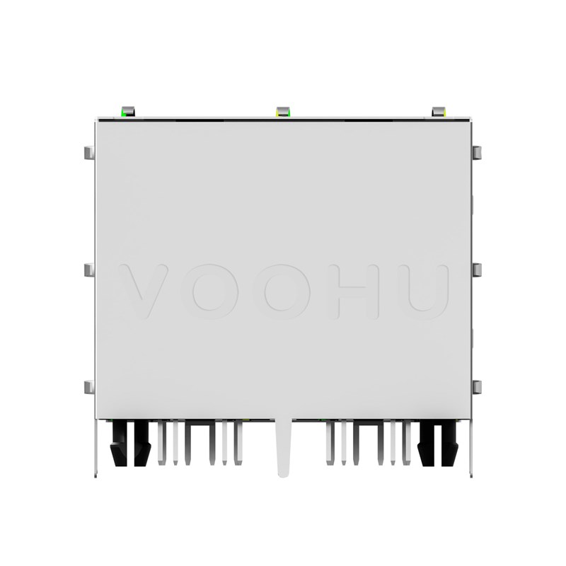 rj45网口连接器百兆带灯 2X2双层4口网线接口 SYT22B083DB2A4D068