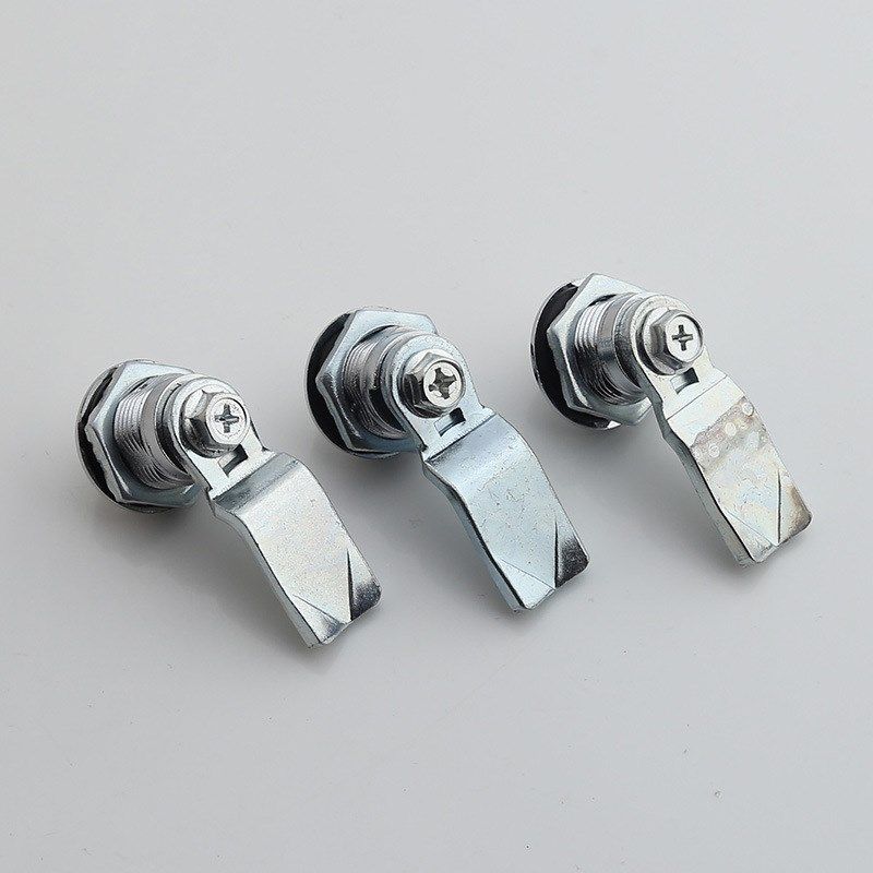 封闭式锁芯四方三级双翅转舌锁 箱体柜门圆柱锁 配电箱控制机柜锁