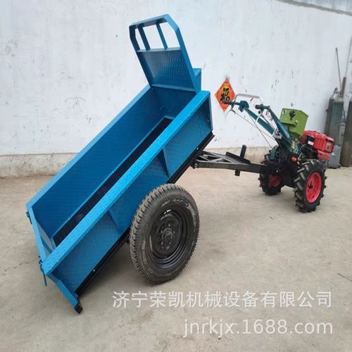 出口拖车型电启动手扶拖拉机12马力柴油旋耕犁地松土机农用拖拉机