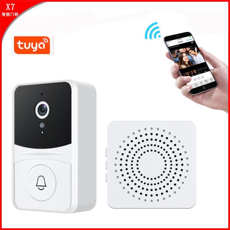 【优惠】智能可视门铃 无线监控视频机对讲高清夜视抓拍防盗门铃