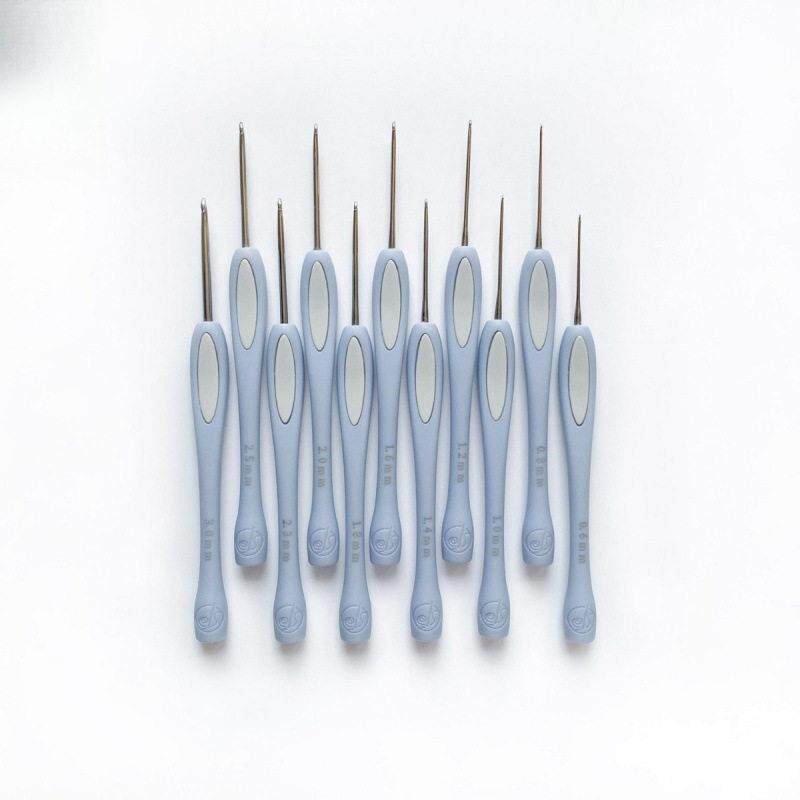 沪勾牌钩针圆尾防滑塑柄毛线编织材料包勾针工具套装居家日可包邮