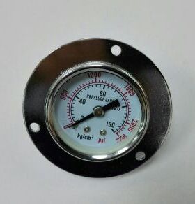 轴向带边40mm压力表 背后直径41mm,边罩61mm 160kg/cm2, 2250psi