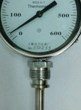 wss-411 0-100度 精度1.5级  双金属温度计 直径100mm 螺纹m272