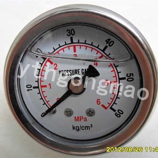 40Z 油压表 60kg水压表 气压表1分牙 6mpa 现货耐震压力表YN