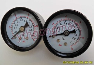 气压表 1BAR 水压表 15PSI压力表 直径40MM