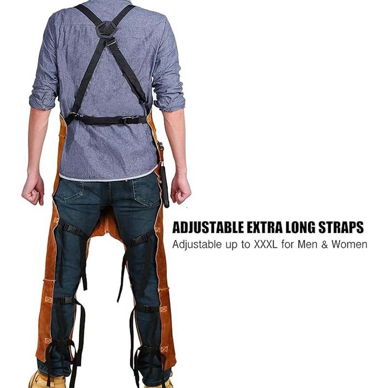 双面绒围裙分腿裤防火花飞溅电焊防护工作服围裙定做袖套