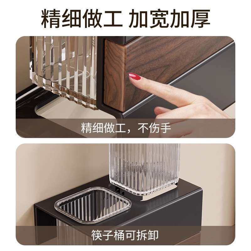 厨房置物架筷子筒筷子收纳沥水置物架筷子篓筷架免打孔壁挂收纳架