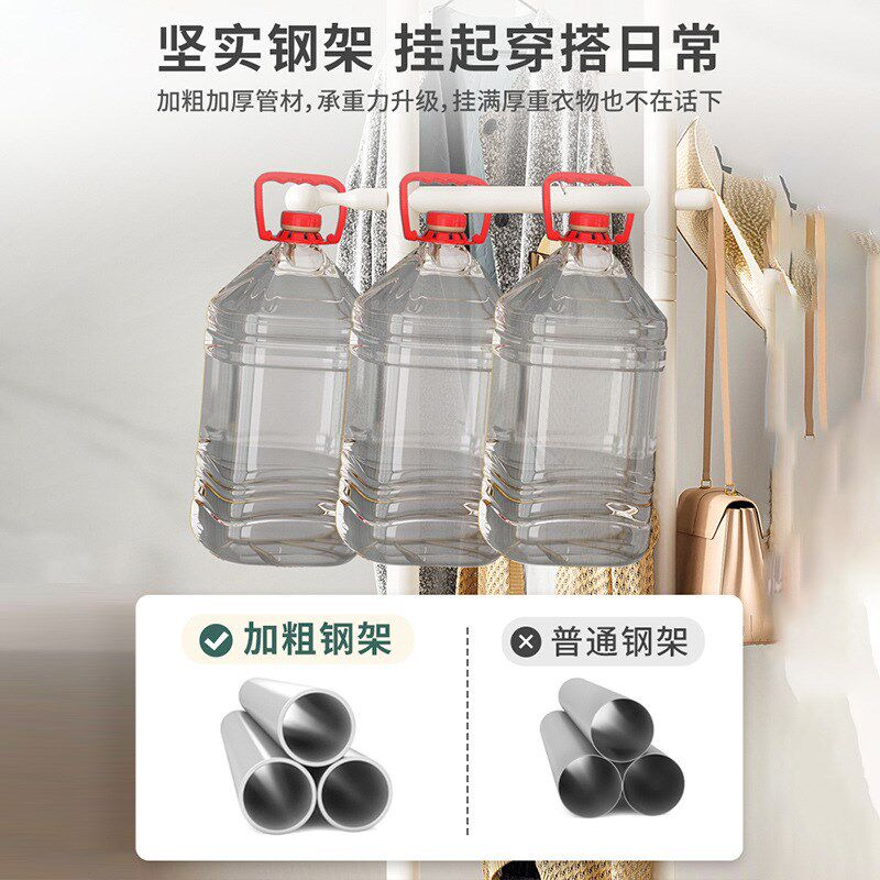 室内挂衣架落地立式网红挂衣架小型简易便捷晾衣架一体式置物架