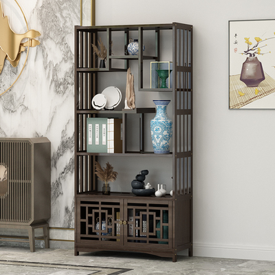 博古架新中式简约现代多宝阁茶叶展示柜装饰摆件柜茶具客厅置物架