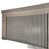 甄选格栅车库门别墅车库翻板门铝合金电动卷帘门欧式 木纹格栅车库