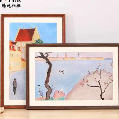 实木画1729画框装裱框木框质相框定外架挂墙开艺制术订做任意尺寸