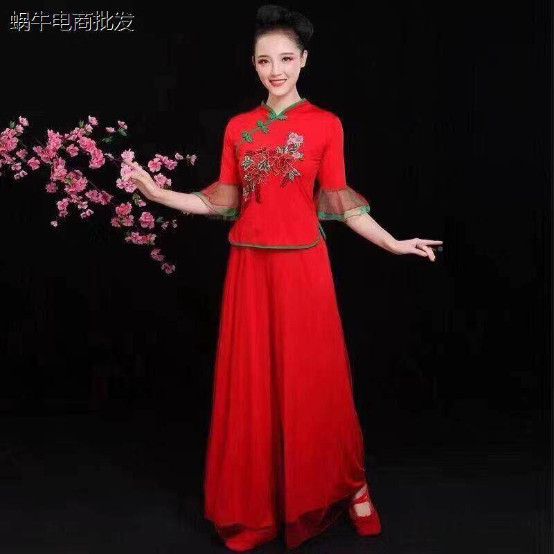 广场舞民族风服装古秧典歌蹈服舞新款NMH舞子舞灯扇笼舞演出套装