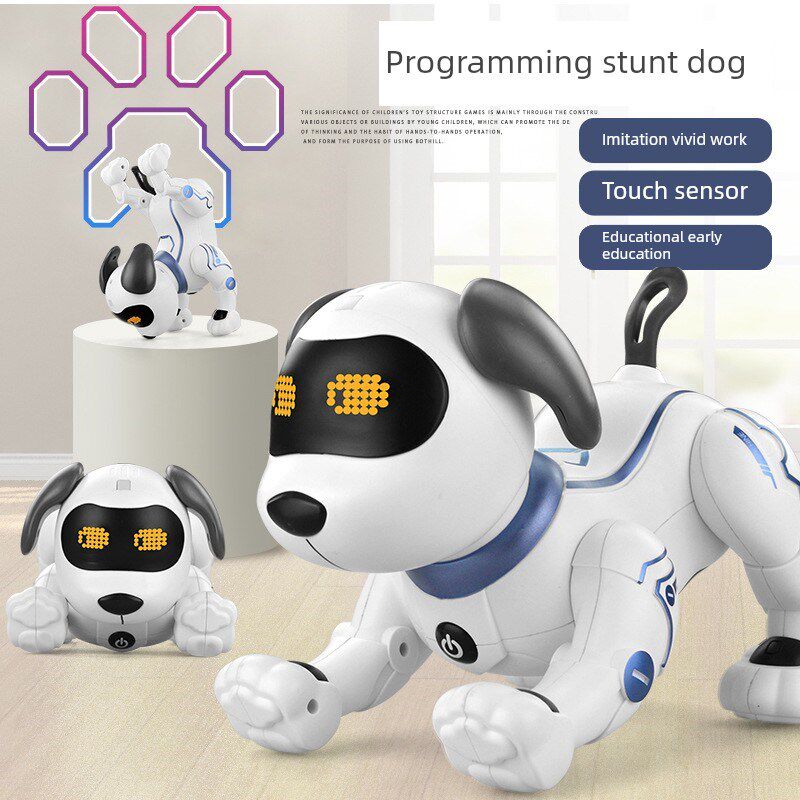 2025新款宝宝玩具机器狗会走路翻滚特技唱M歌跳舞遥控玩具狗机械