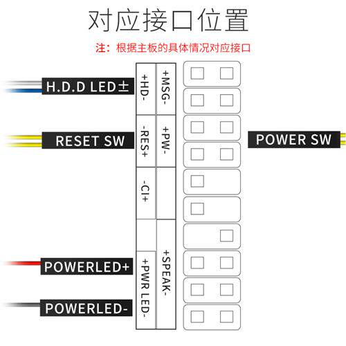 电脑开机键重启键金属n带灯按钮开关 启动台式主机箱电源线主板DI