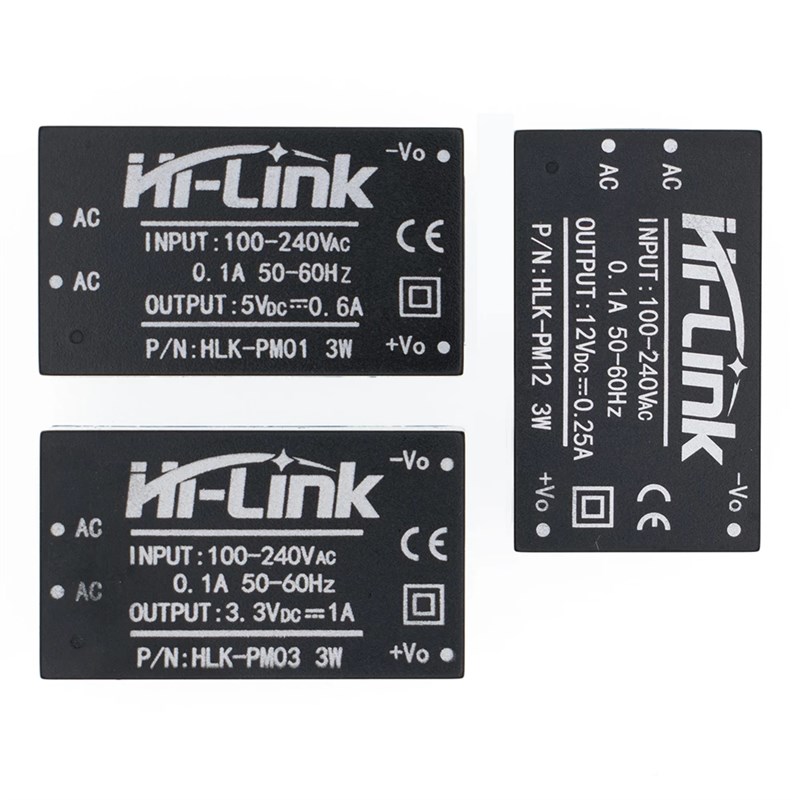 AC-DC隔离开关电源模块220V转3.3V5V12V HLK-PM01/03/12/5M05/12