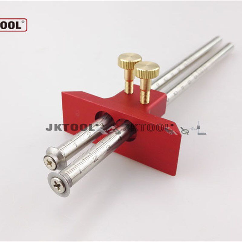 欧式双头圆刀头划线器 圆刀片式双头划线 双杆划线器木工划线工具