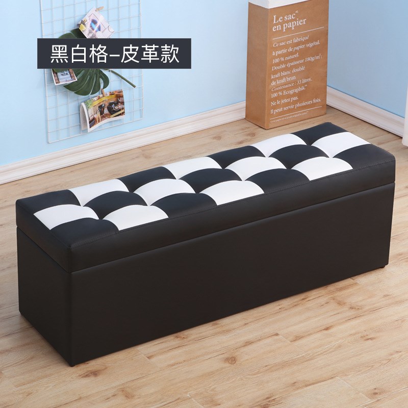 服装店试衣间长方形沙发收纳凳储物家用门口休息长条凳床尾换鞋凳