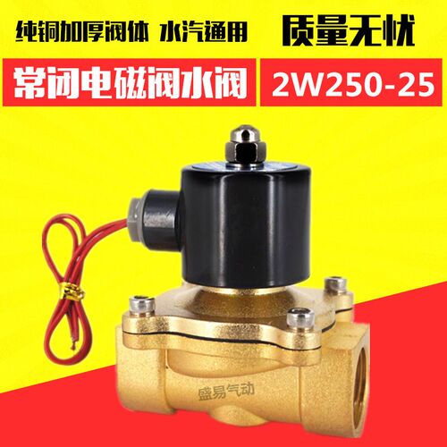 TXPC 2W250-25电磁阀 1寸常闭电磁阀水阀 DN25 气阀 AC220V DC24V