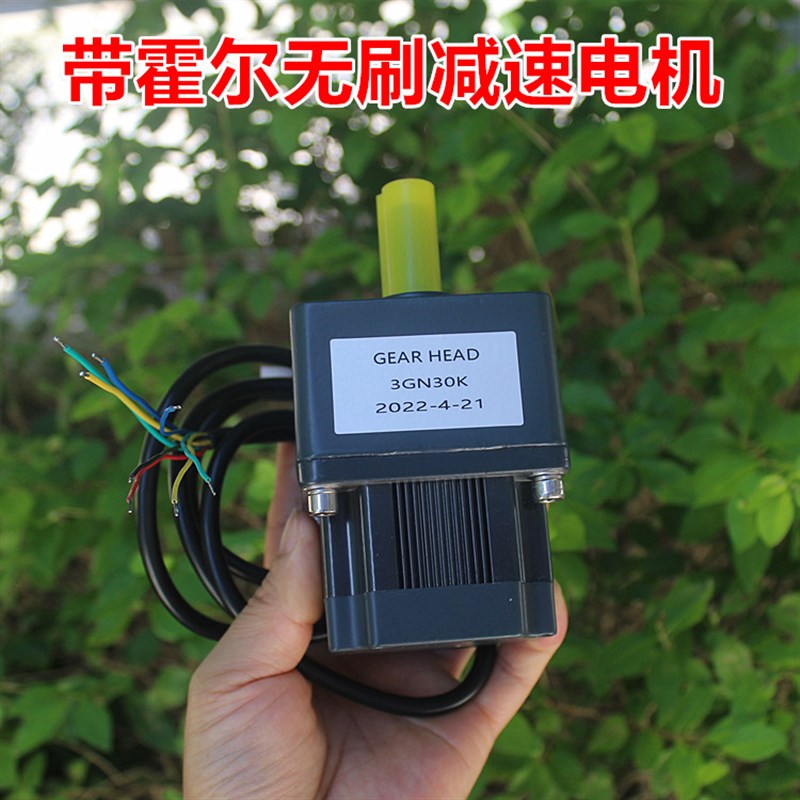 全新无刷摆闸电机3GN30K 直流24V带霍尔40W无刷减速马达