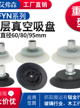 施迈茨扁平吸盘单层吸盘PFYN-60/80/95-G1/4-IG强力吸嘴硅胶吸盘