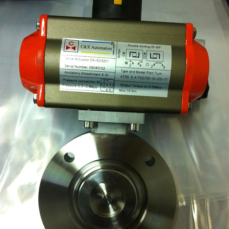 气动高真空蝶阀GIQ-100(不锈钢)