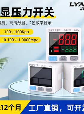 数显压力开关表DP-101/102气动NPN型真空正负压-0.1-1.0Mpa高精度