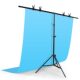 加大号背景布架子 2米T型背景架 便携直播PVC板支架 甄选锐富图