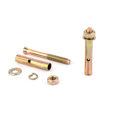 4.8级Q195碳钢镀彩锌膨胀螺栓套M6-M20紧固件螺栓螺丝