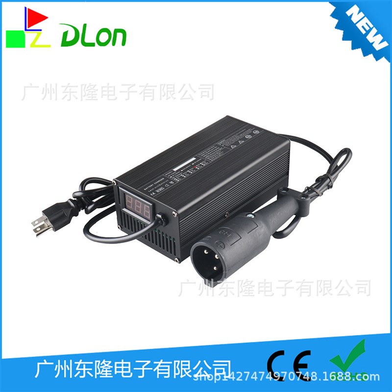 48V 5A高尔球车充电器-大圆头  带仪表显示