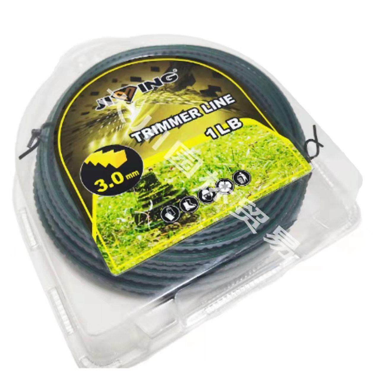 方形打草绳双色锯齿牛筋螺旋尼龙耐磨割进口草绳