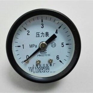 压力 6MPa m10 上海仪川 直径40mm Y40Z 2.5级 轴向无边压力表