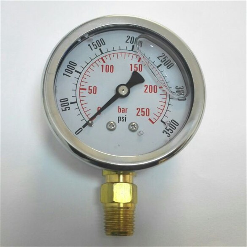 压力 250bar 3500psi 螺纹npt1/4 表盘直径61mm 前壳68mm 后壳61
