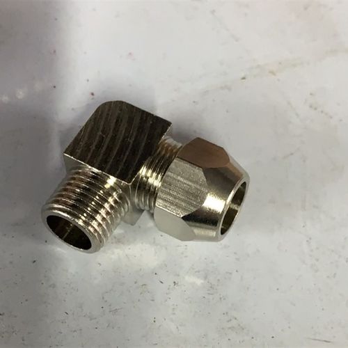 铜管卡套接头 直角 90 外螺纹 G3/8 卡外径10MM铜管  可定制