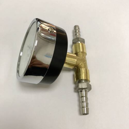 60mm 轴向压力表 加气管宝塔三通接头 Y-60Z 2.5kg 宝塔外径10mm