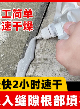 水泥地面裂缝修补剂高强度屋顶防水补漏材料墙体灌缝胶填缝堵漏王