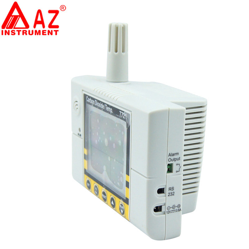 台湾衡欣 AZ7721壁挂式二氧化碳浓度检测仪 空气质量检测仪带温度