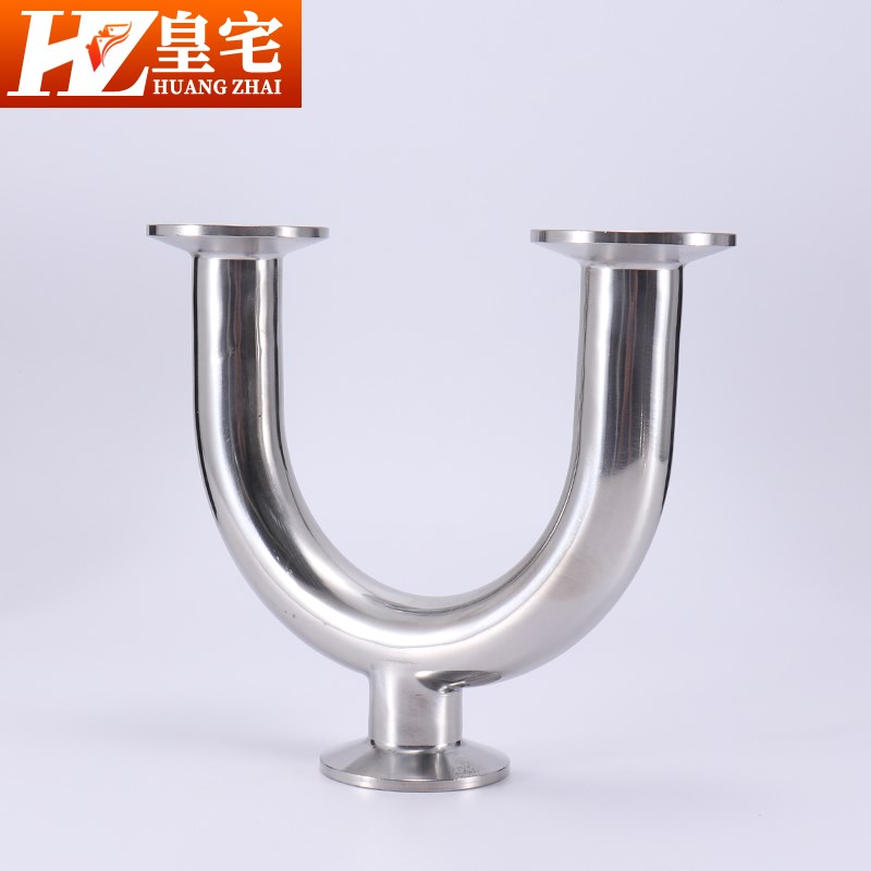 304/316不锈钢卫生级U型三通 卡箍快装 卡盘接头50 64 91 119