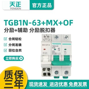 63空开单相2P断路器带分励脱扣辅助远程消防强切MX 天正 TGB1N