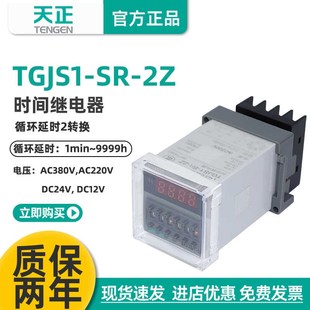 TENGEN天正 2Z时间继电器DH48S 2Z双时间循环数显220V TGJS1