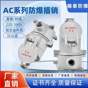 乐清精泰防爆插销插座插头三芯直斜插四孔五孔AC15AC16防尘防腐