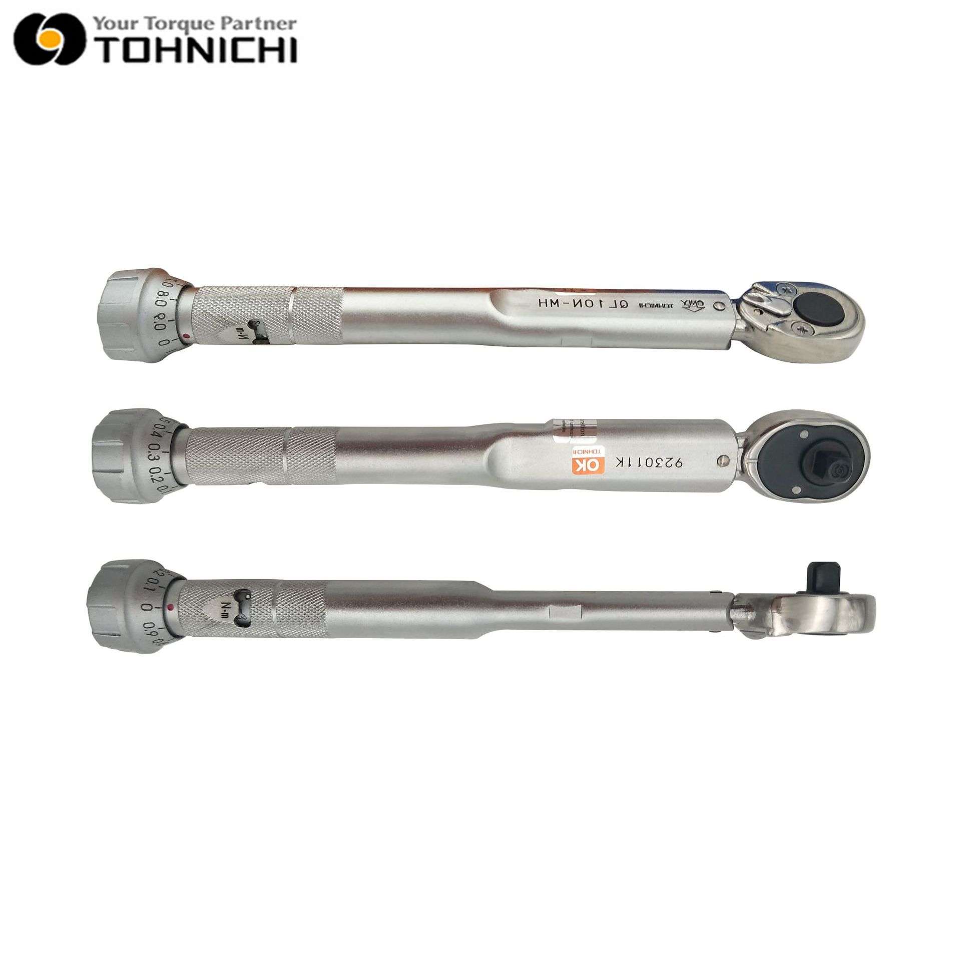 东日TOHNICHI棘轮头可调扭力扳手QL10N-MH系列 金属滚花手柄型