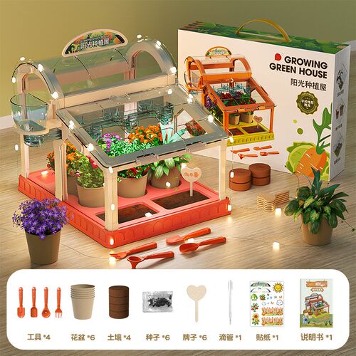 迷你种植吧儿童种植玩具科学实验套餐植物生长观察培育阳光房园艺