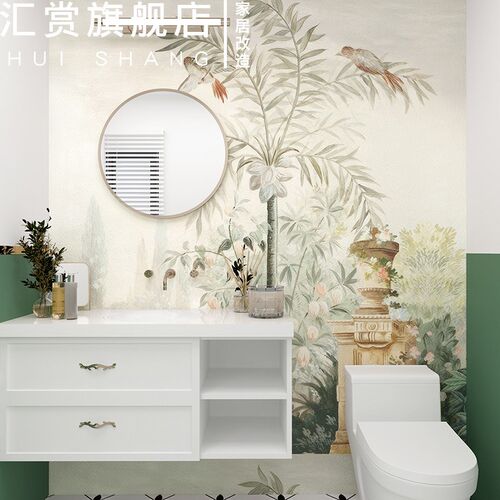 欧式壁纸自粘带胶墙纸加厚高级感卧室入户玄关装饰画贴纸防水加厚