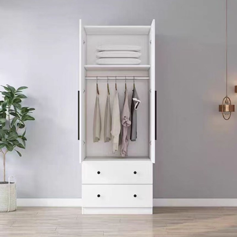 木质衣柜卧室单人收纳衣柜小户型经济实用多层挂衣橱阳台储物被柜